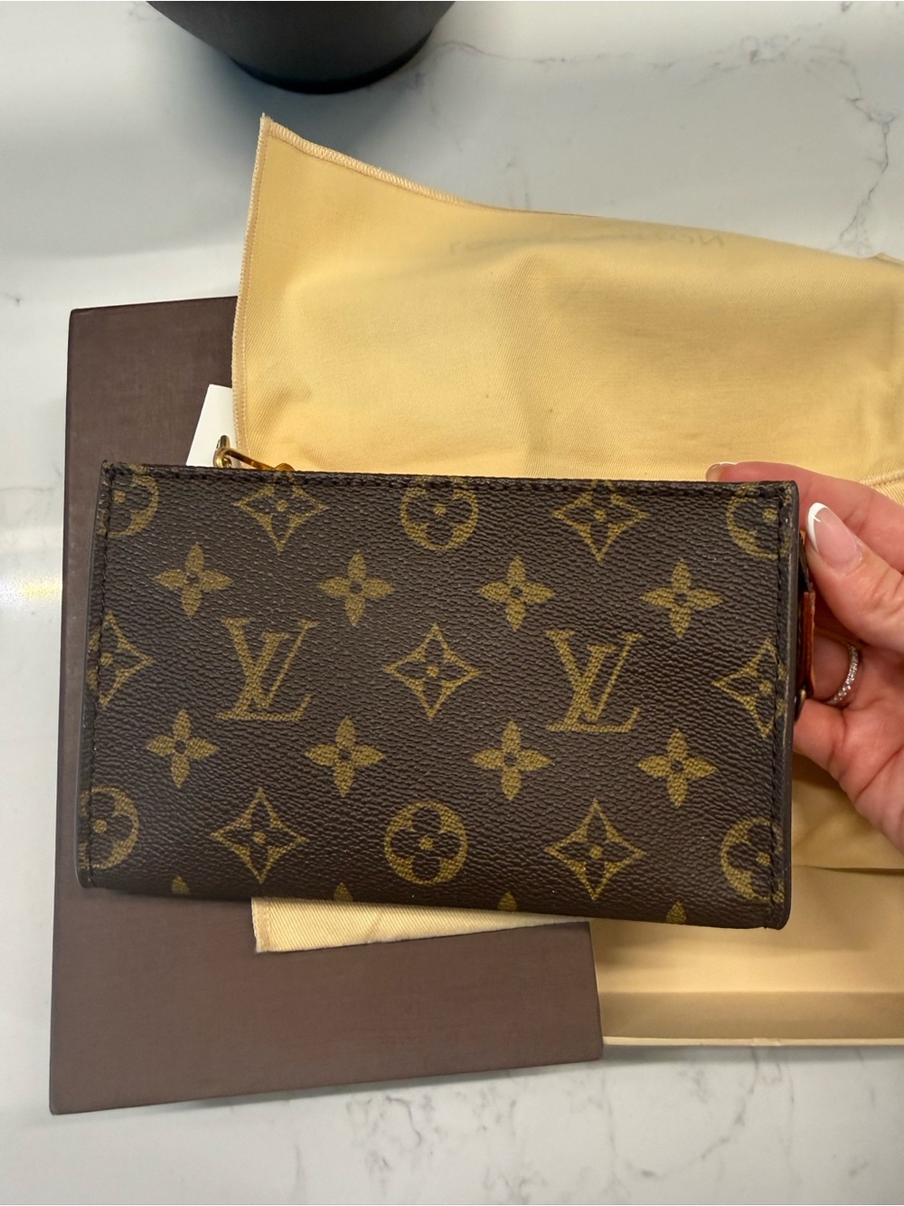 vintage Louis Vuitton Monogram Pochette-style mini pouch